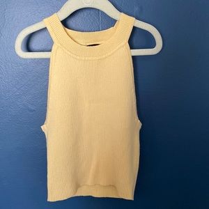Knit halter style crop top